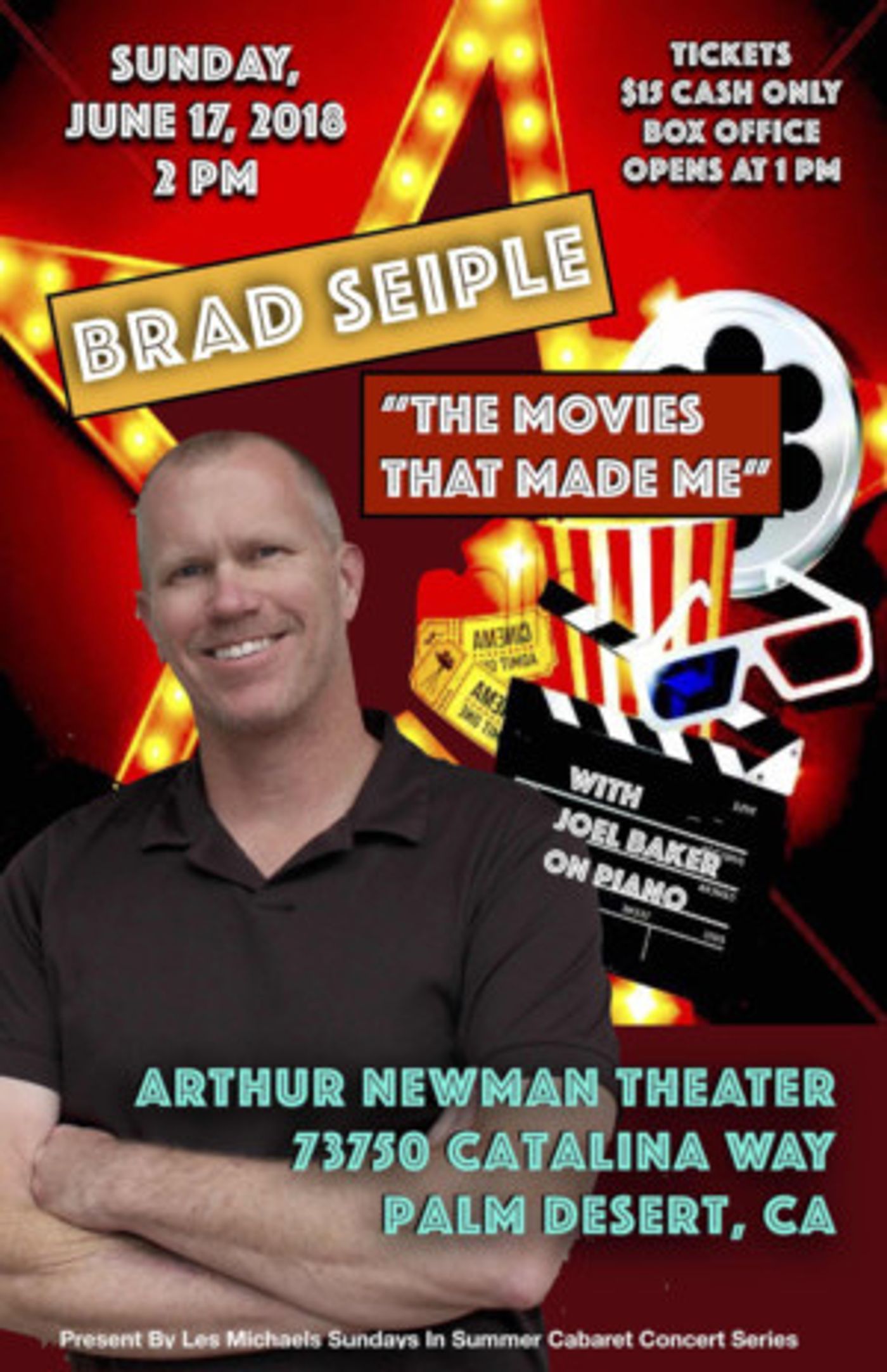 THE MOVIES THAT MADE ME Starring Brad Seiple Comes to the Arthur Newman Theatre  Image