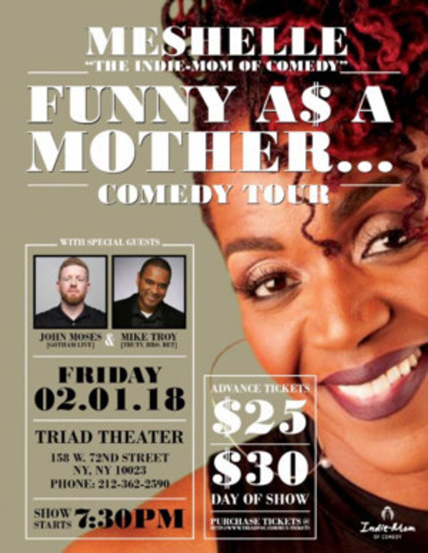 Meshelle The Indie Mom Brings FUNNY AS A MOTHER To NYC  Image