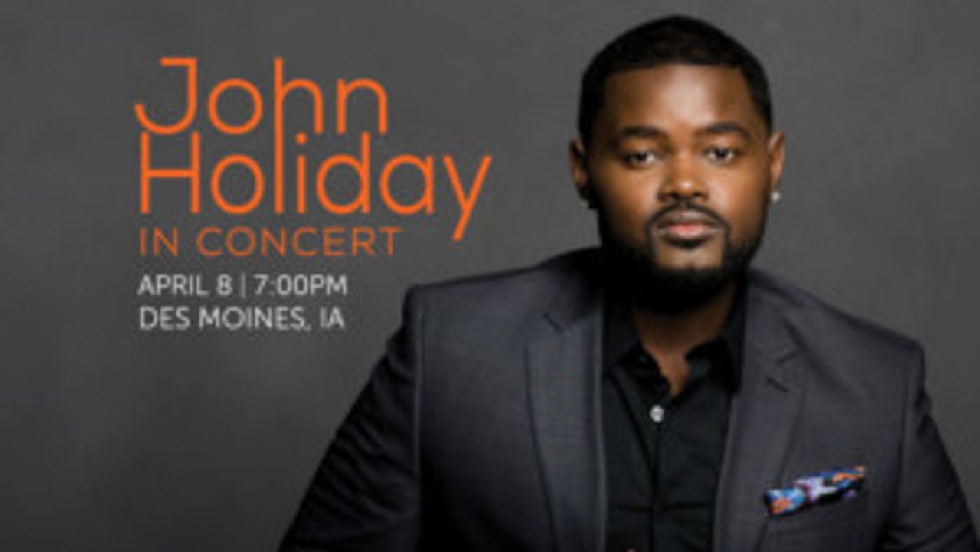 Acclaimed Countertenor John Holiday To Perform In Des Moines  Image