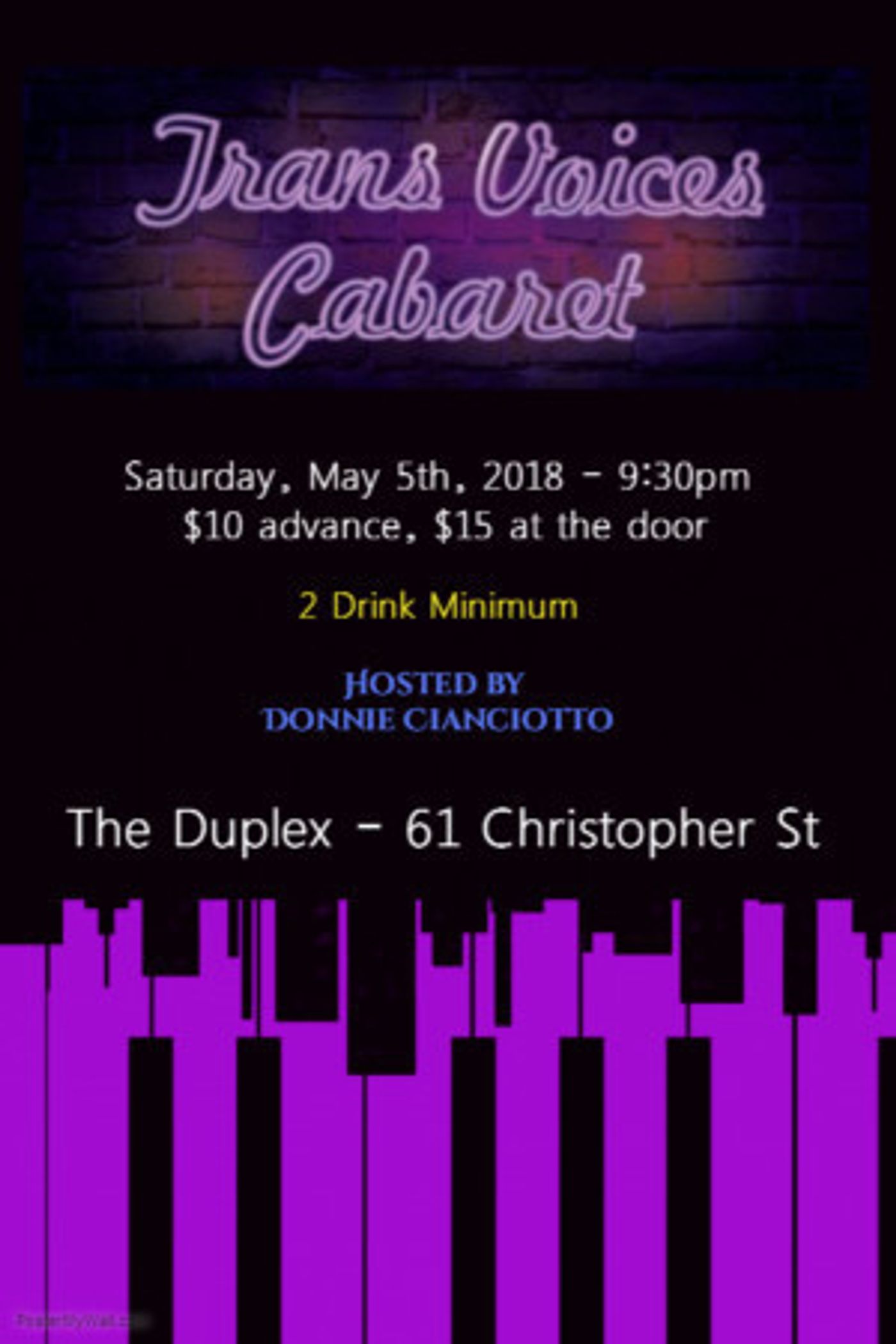 TRANS VOICES CABARET Returns to The Duplex  Image