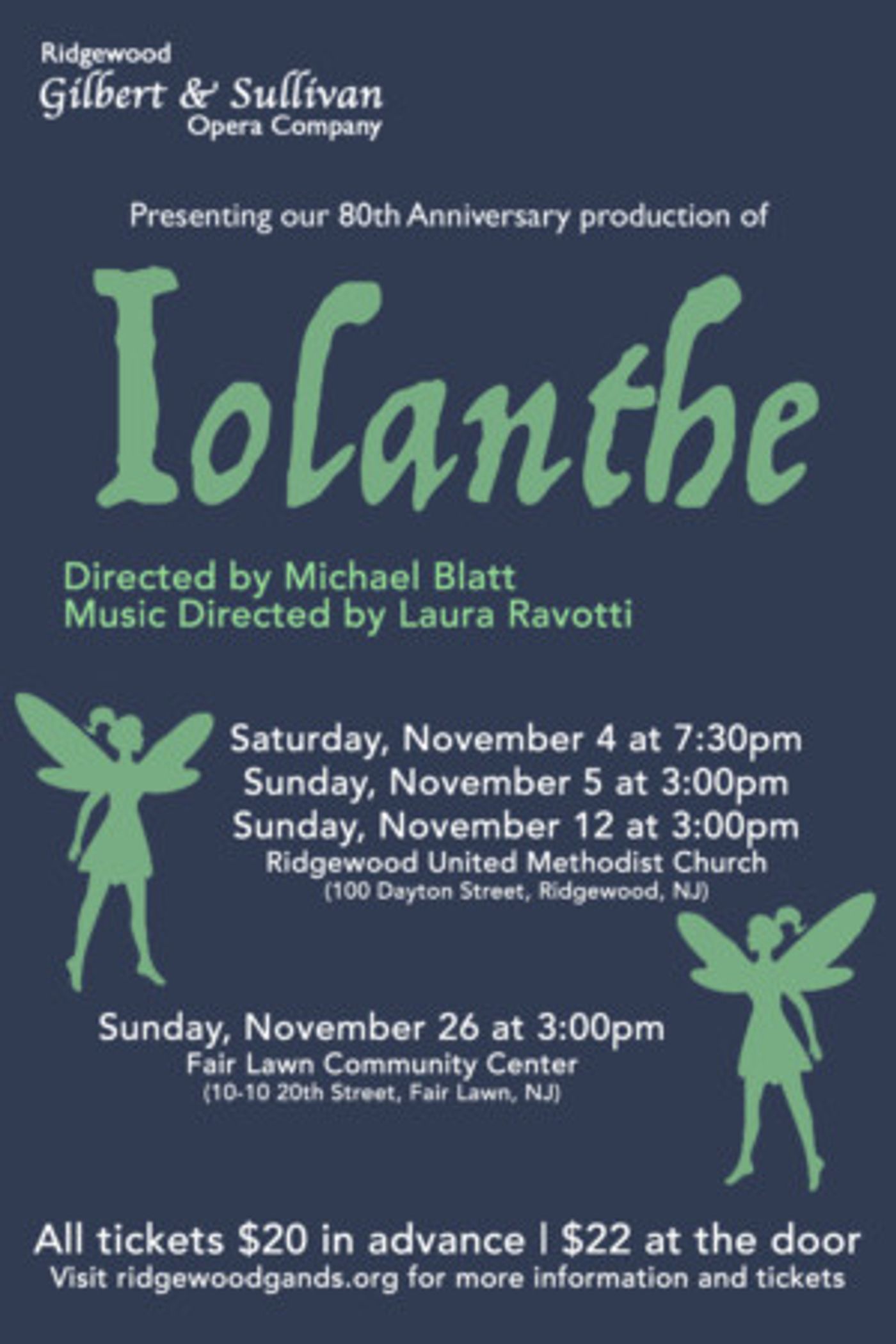 Ridgewood Gilbert & Sullivan Opera Company to Celebrate 80th Anniversary with IOLANTHE  Image