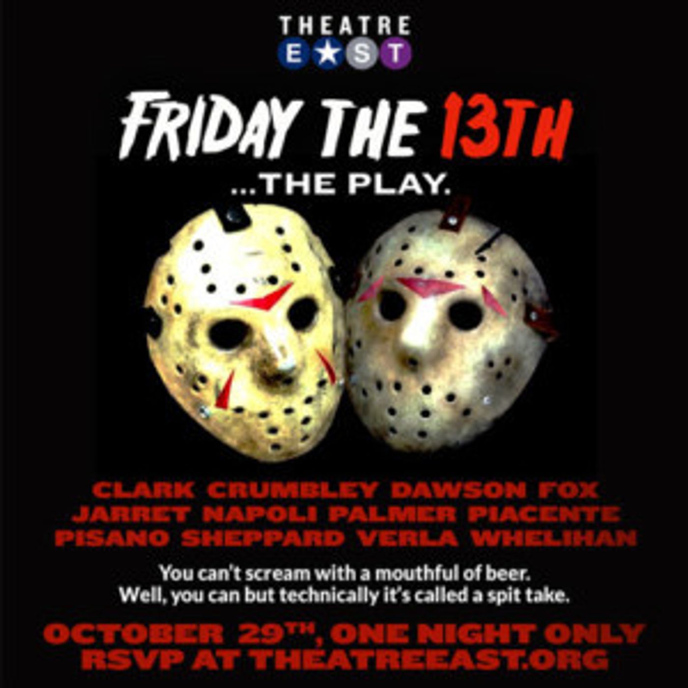 Theatre East Presents A Halloween Reading Of FRIDAY THE 13TH  Image