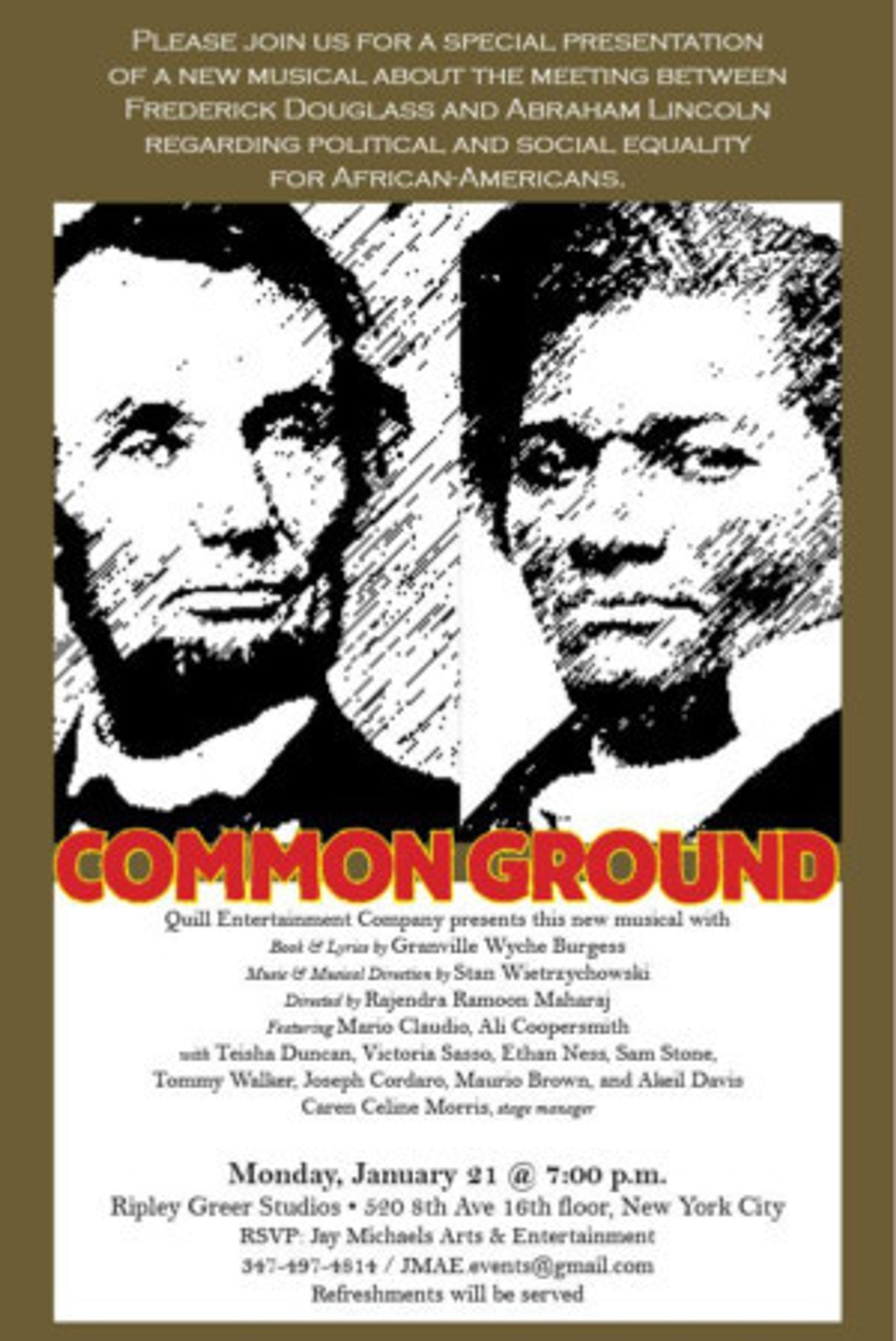 Lincoln & Douglass In A Musical Meeting On COMMON GROUND  Image