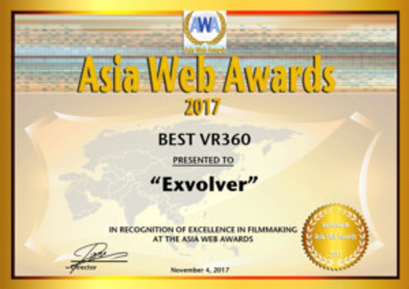 Cristiano's 360VR Music Video 'Exvolver' Wins Best 360Video at The Asia Web Awards 2017  Image