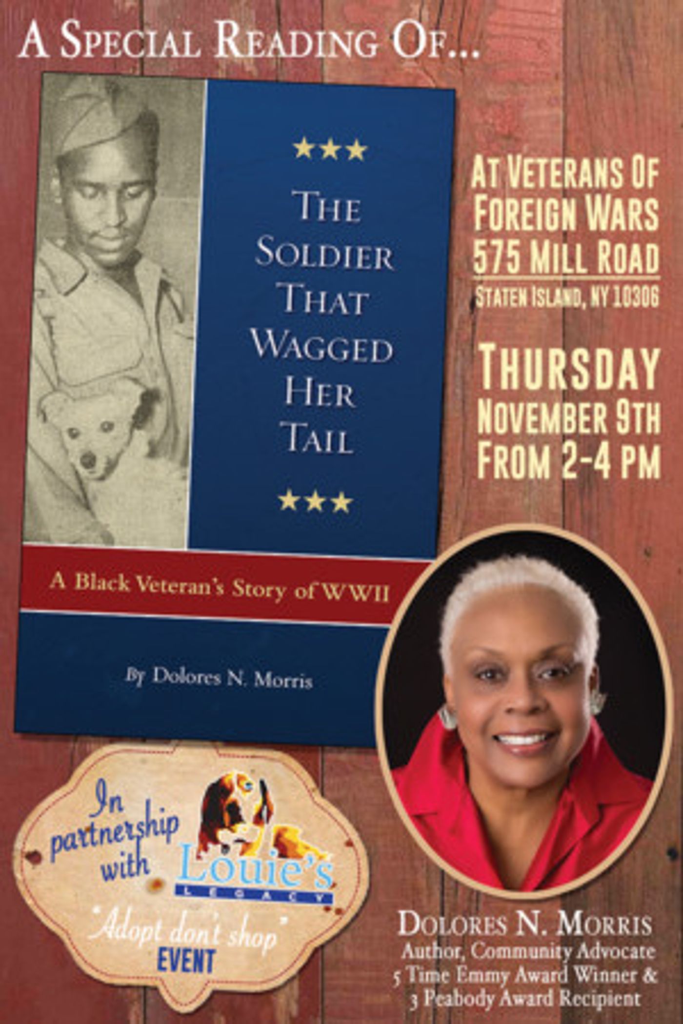 Emmy Winner and Author Dolores Morris to Host Canine-Friendly Event Honoring Veterans  Image
