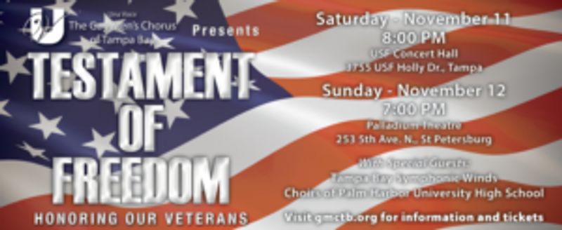Una Voce: Gay Men's Chorus Tampa Bay to Honor Veterans with 'Testament Of Freedom' Image