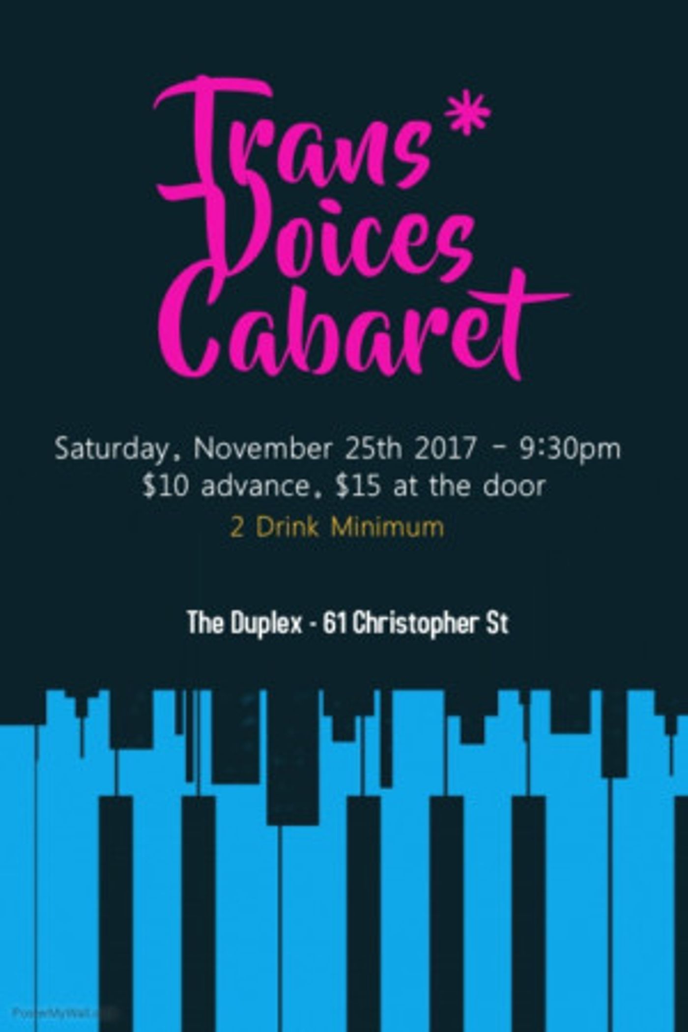 First TRANS* VOICES CABARET to Play The Duplex  Image