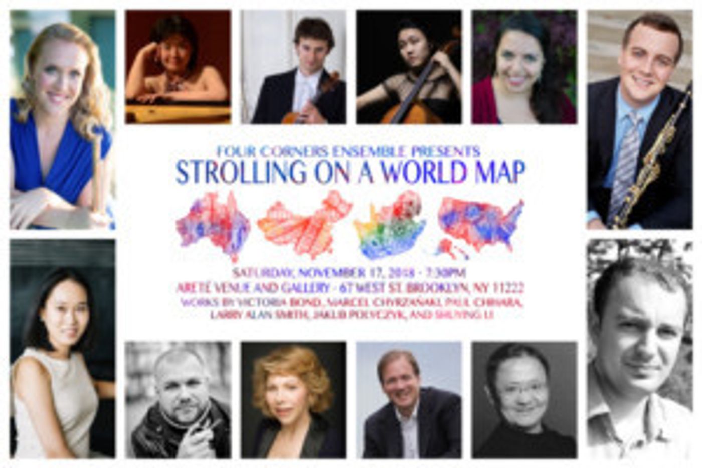 Four Corners Ensemble Presents STROLLING ON A WORLD MAP  Image