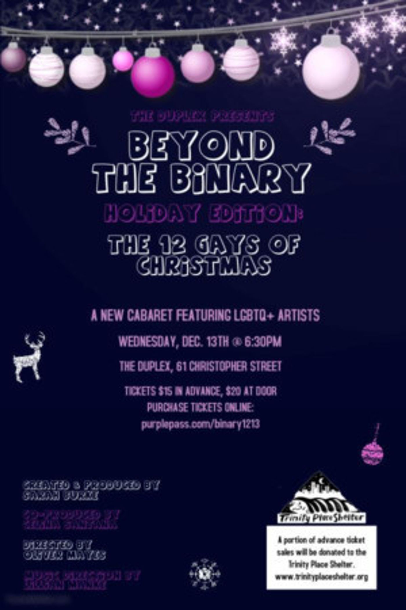 BEYOND THE BINARY to Return to The Duplex with Holiday Edition  Image