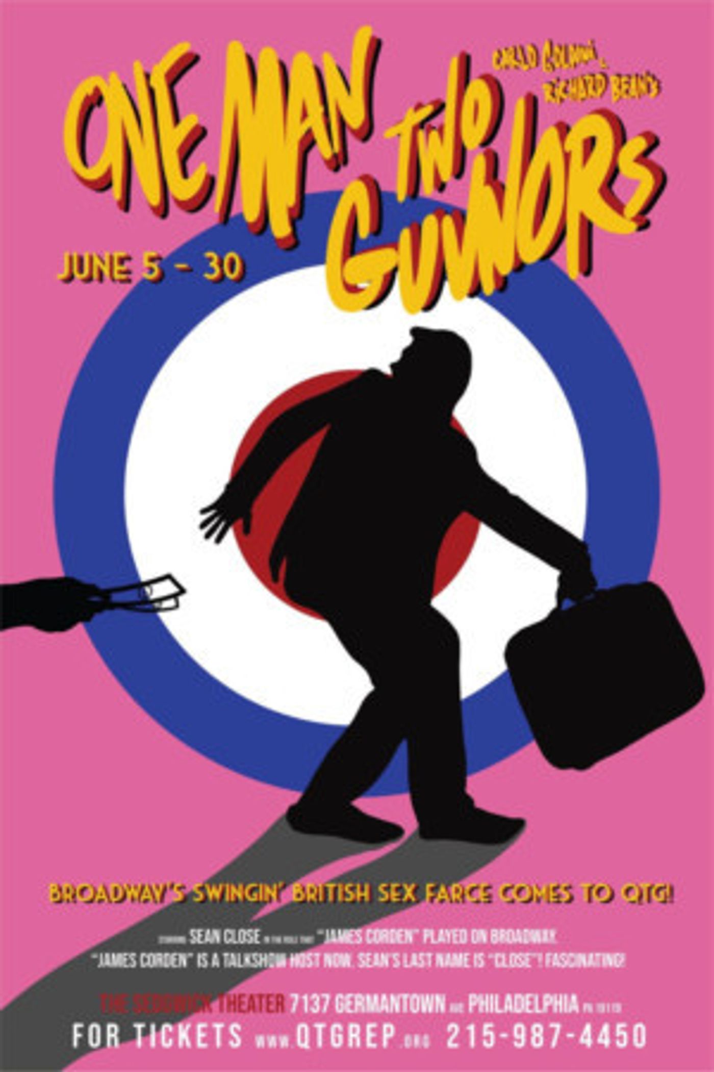 ONE MAN, TWO GUVNORS, A Swinging Sixties Romp, Closes Quintessence Theatre Group's Season  Image