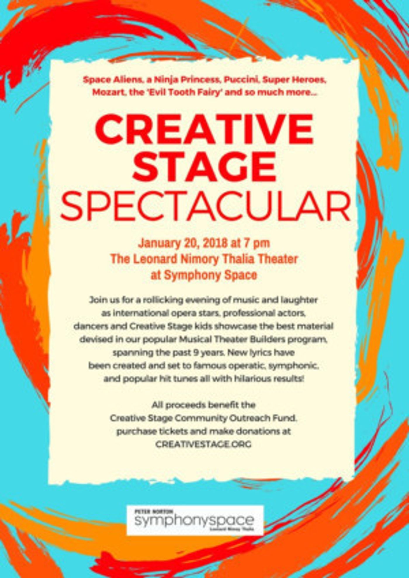 Symphony Space Hosts CREATIVE STAGE SPECTACULAR  Image