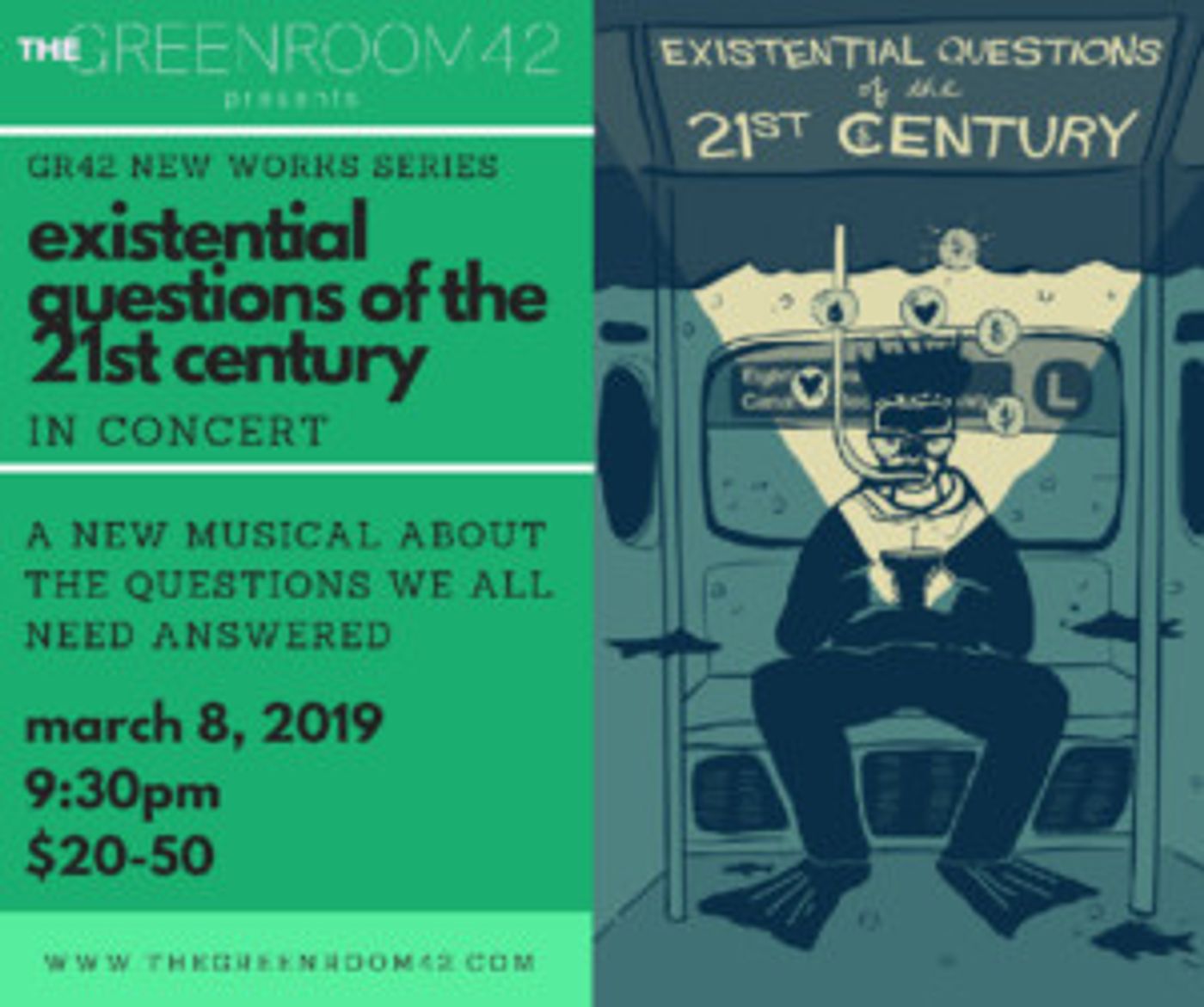 EXISTENTIAL QUESTIONS OF THE 21ST CENTURY Comes to The Green Room 42  Image