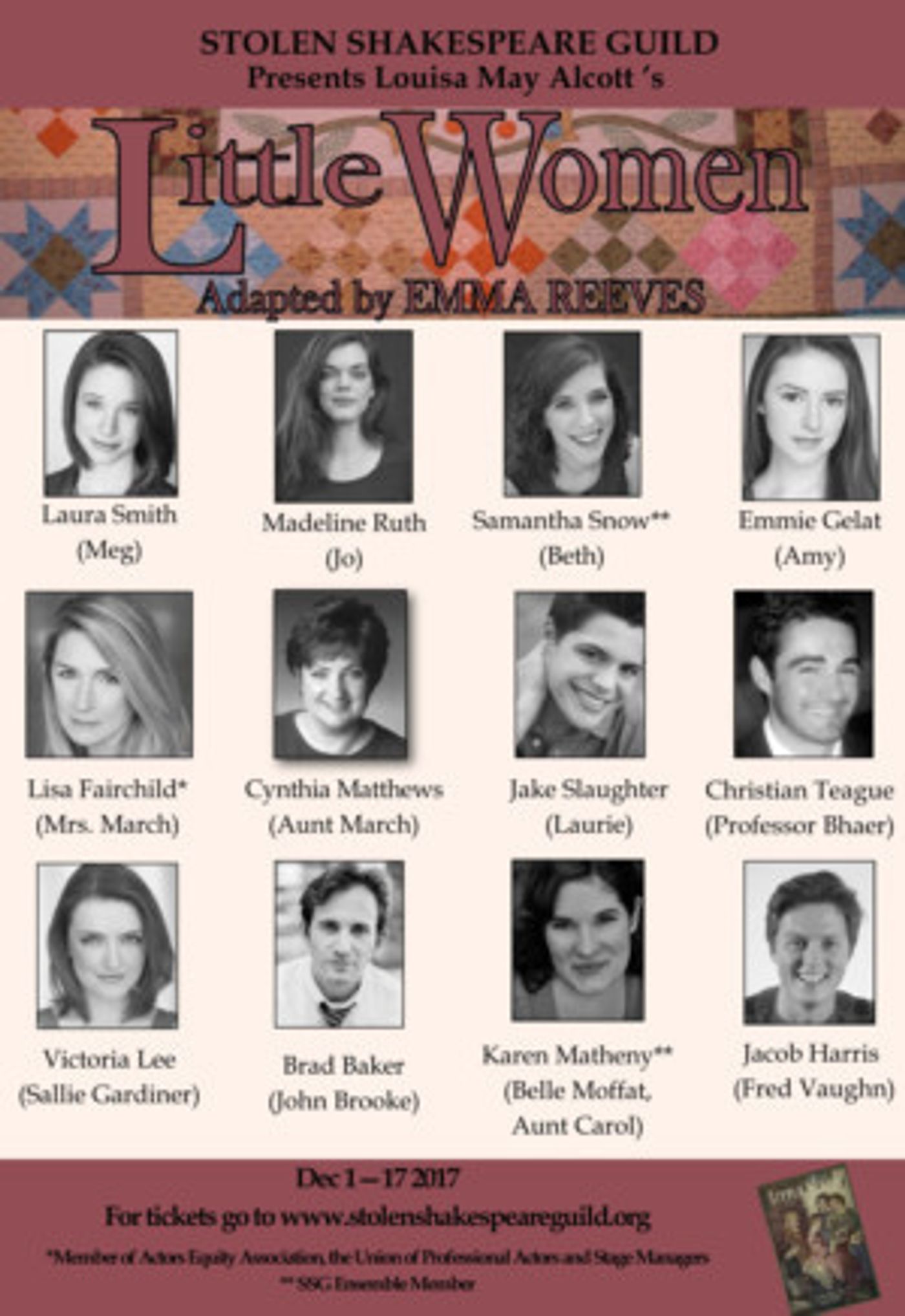 Cast Announced for Stolen Shakespeare's LITTLE WOMEN  Image