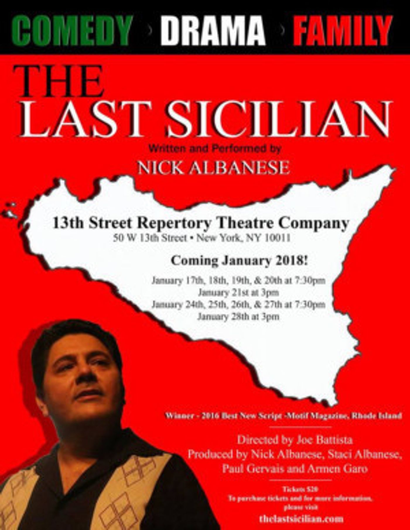 Nick Albanese Brings New One-Man Play THE LAST SICILIAN To NYC  Image