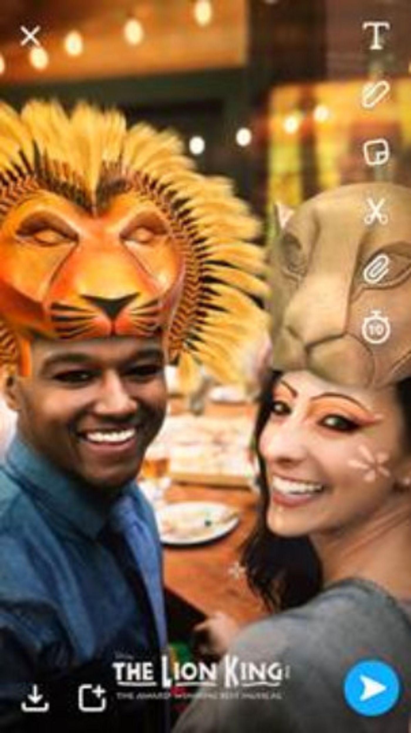 Just Can't Wait to Be King? THE LION KING Debuts Broadway's First-Ever Snapchat Lens  Image