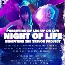 Leg Up On Life to Host NIGHT OF LIFE Benefit for The Trevor Project