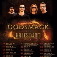 Godsmack Extend 2019 Summer Tour Dates, UNDER YOUR SCARS #5 on Active Rock Chart