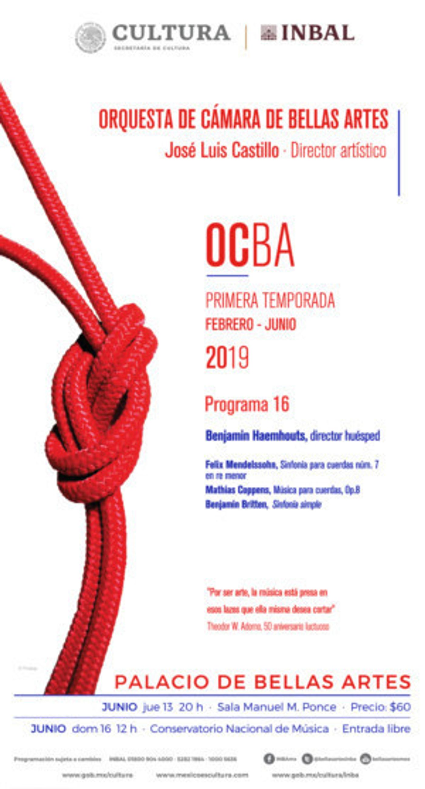 Benjamin Haemhouts, de Bélgica, invitado a dirigir la Orquesta de Cámara de Bellas Artes  Image