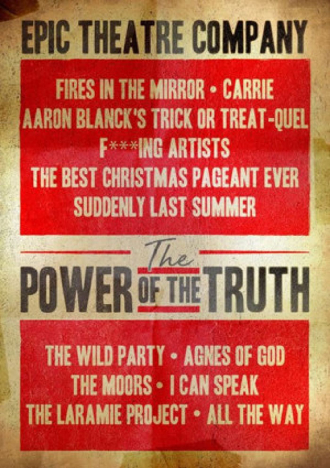 Epic Theatre Company Announces Extraordinary Eighth Season Epic Theatre Company Announces Extraordinary Eighth Season Image