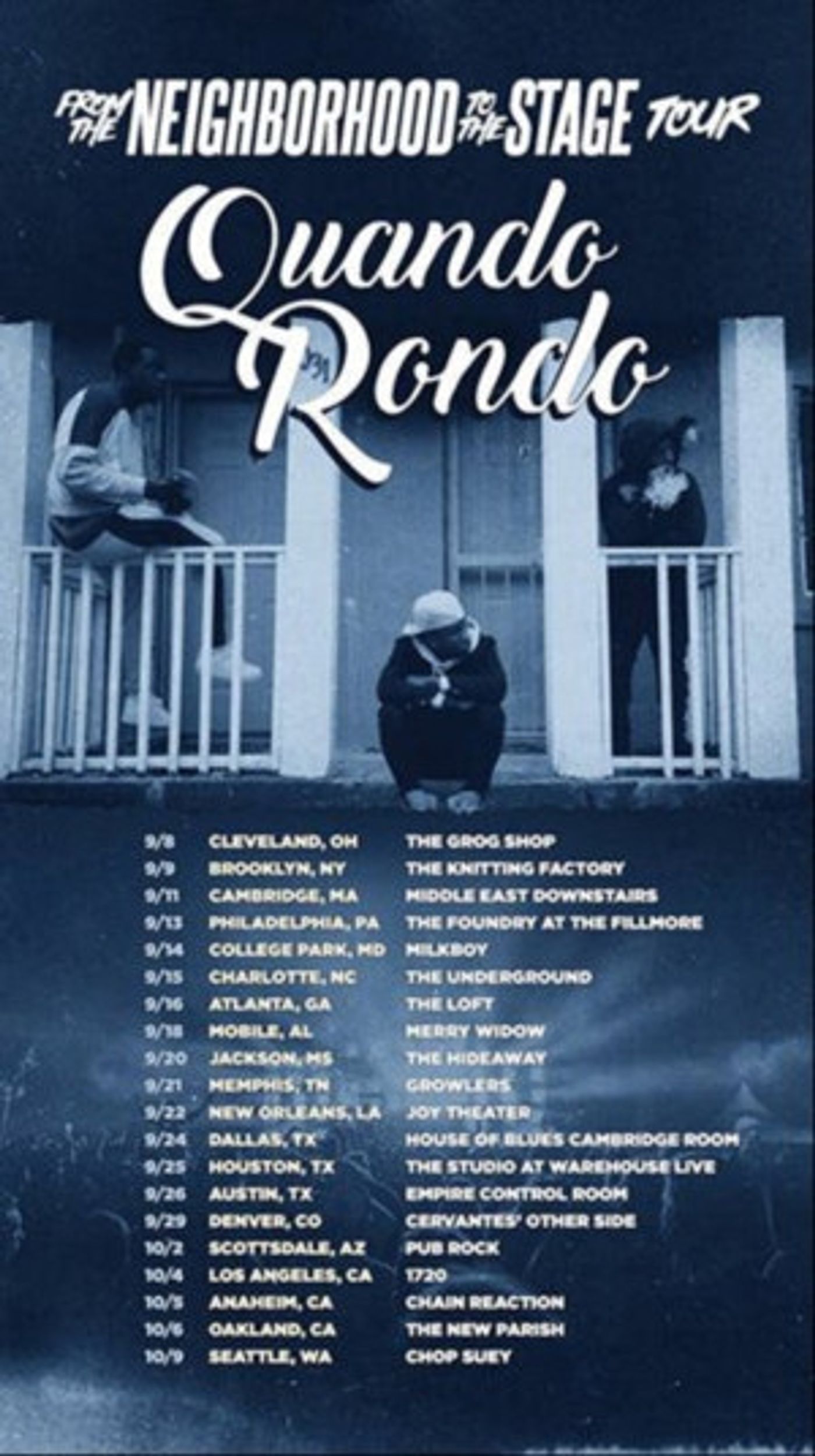 Quando Rondo Sets FROM THE NEIGHBORHOOD TO THE STAGE TOUR  Image