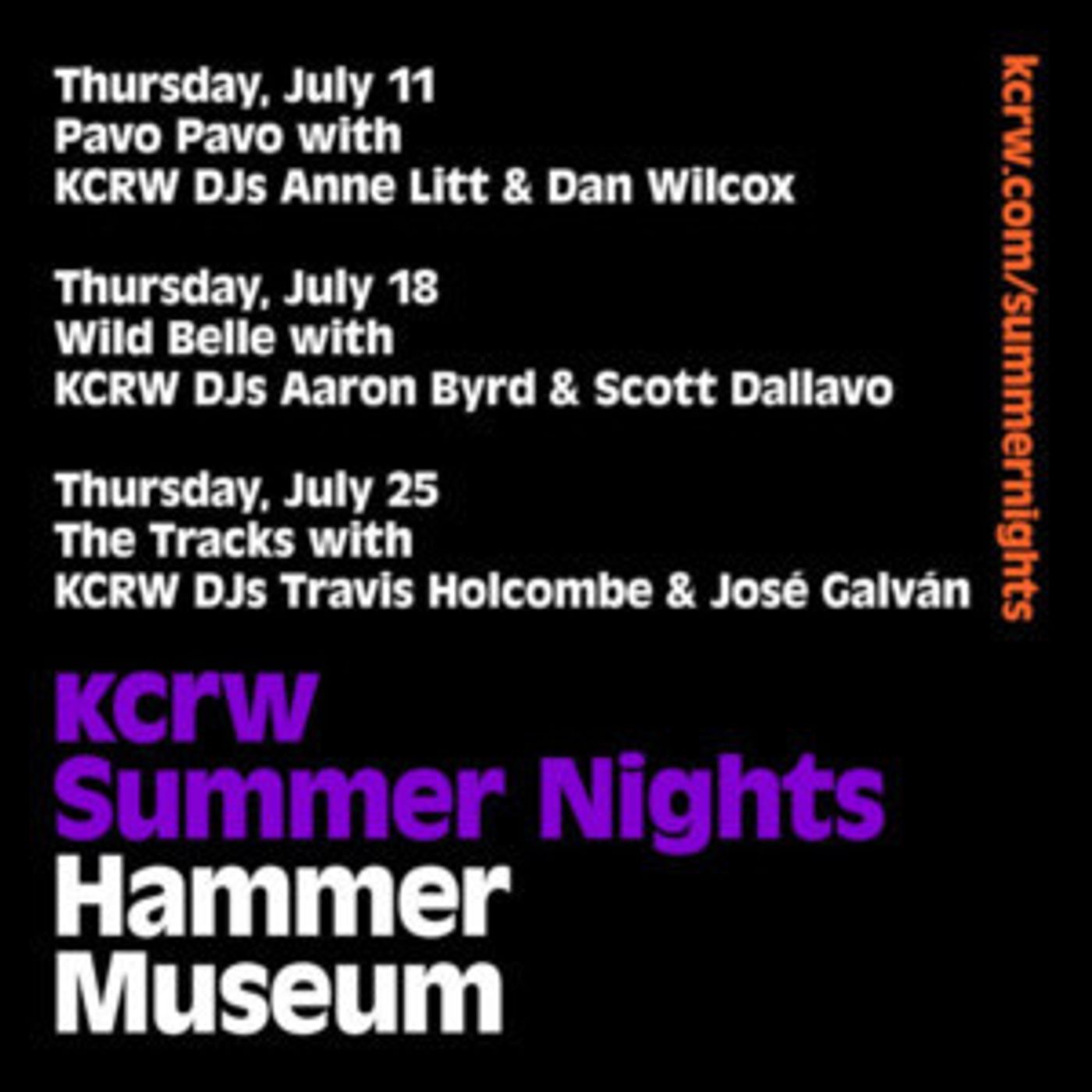 KCRW and the Hammer Museum Announce Line-Up for 2019 Summer Nights KCRW and the Hammer Museum Announce Line-Up for 2019 Summer Nights Image
