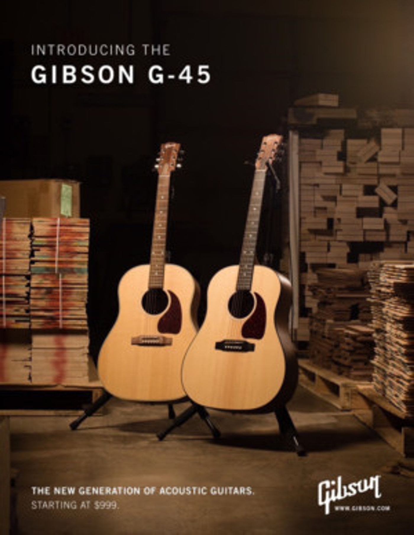 Gibson Announces New G-45 Series Collection, A New Generation Of Gibson Acoustic Guitars  Image
