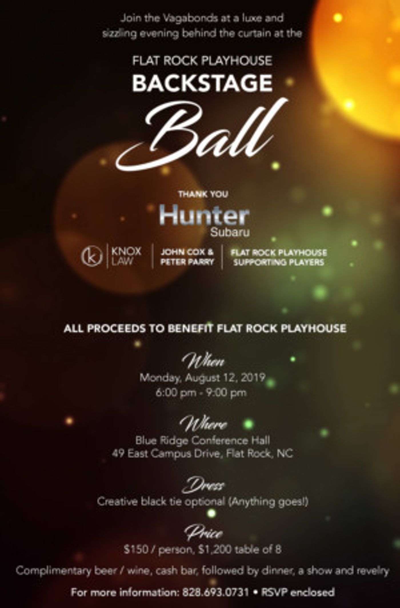 Flat Rock Playhouse Hosts Backstage Ball Flat Rock Playhouse Hosts Backstage Ball Image