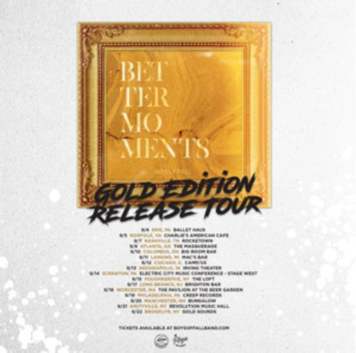 Boys Of Fall Announce Better Moments Gold Edition Release Tour Dates Boys Of Fall Announce Better Moments Gold Edition Release Tour Dates Image