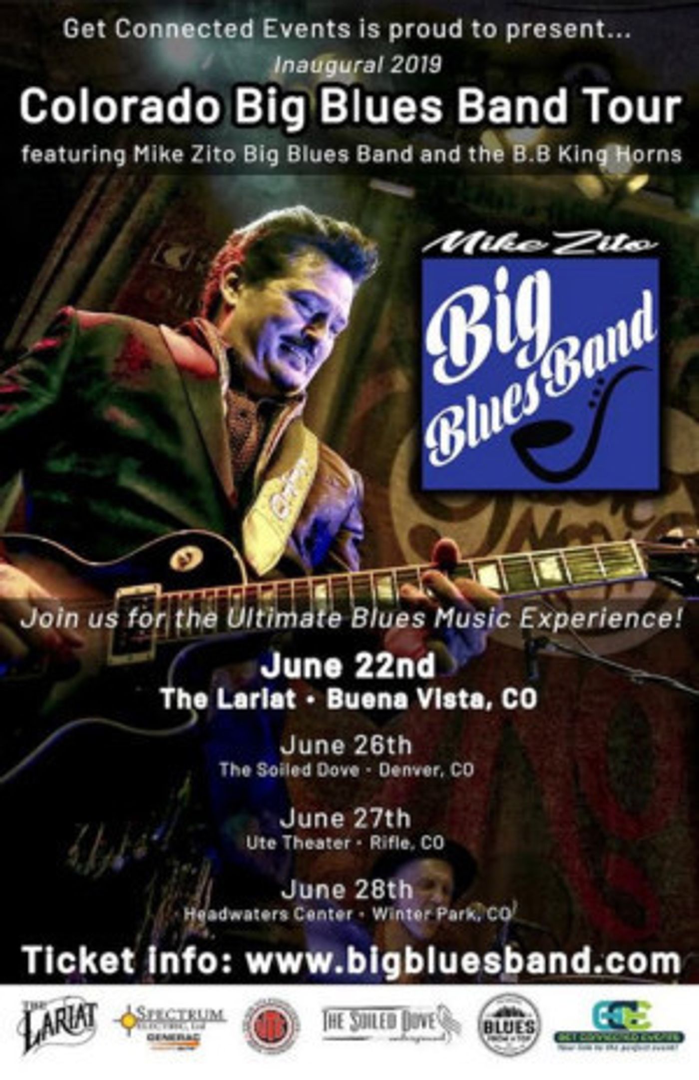 Big Blues Band 2019 Colorado Tour Features Mike Zito, B.B. King Horns In Concert At The Lariat  Image