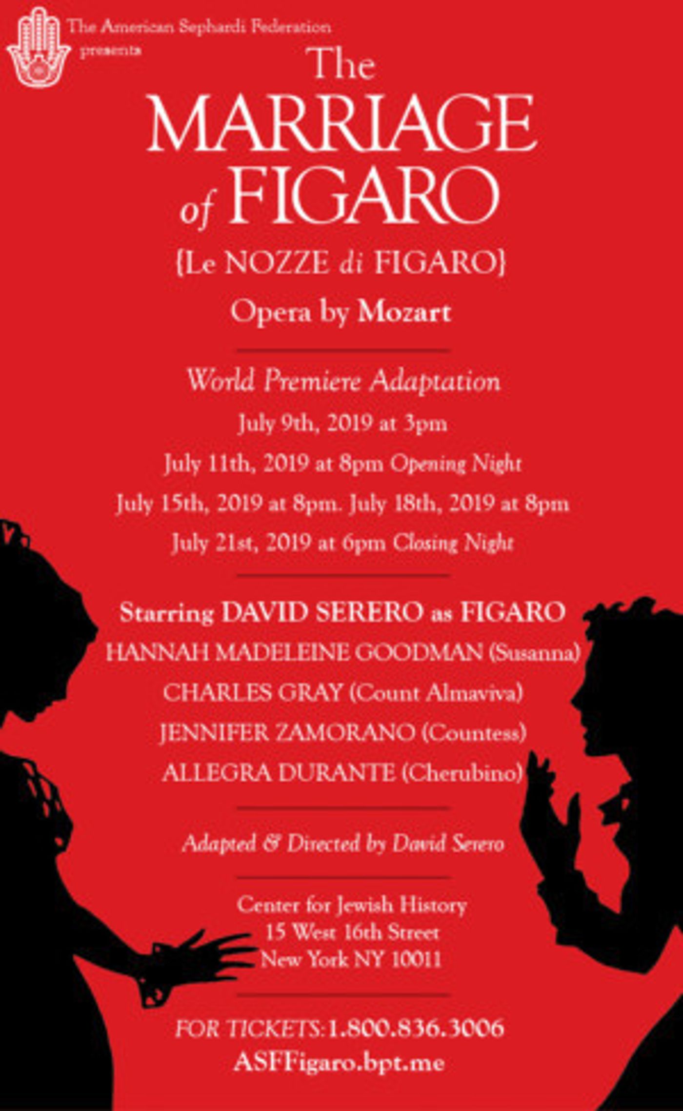 THE MARRIAGE OF FIGARO (Nozze Di Figaro) By Mozart Is Coming To Off-Broadway This July  Image