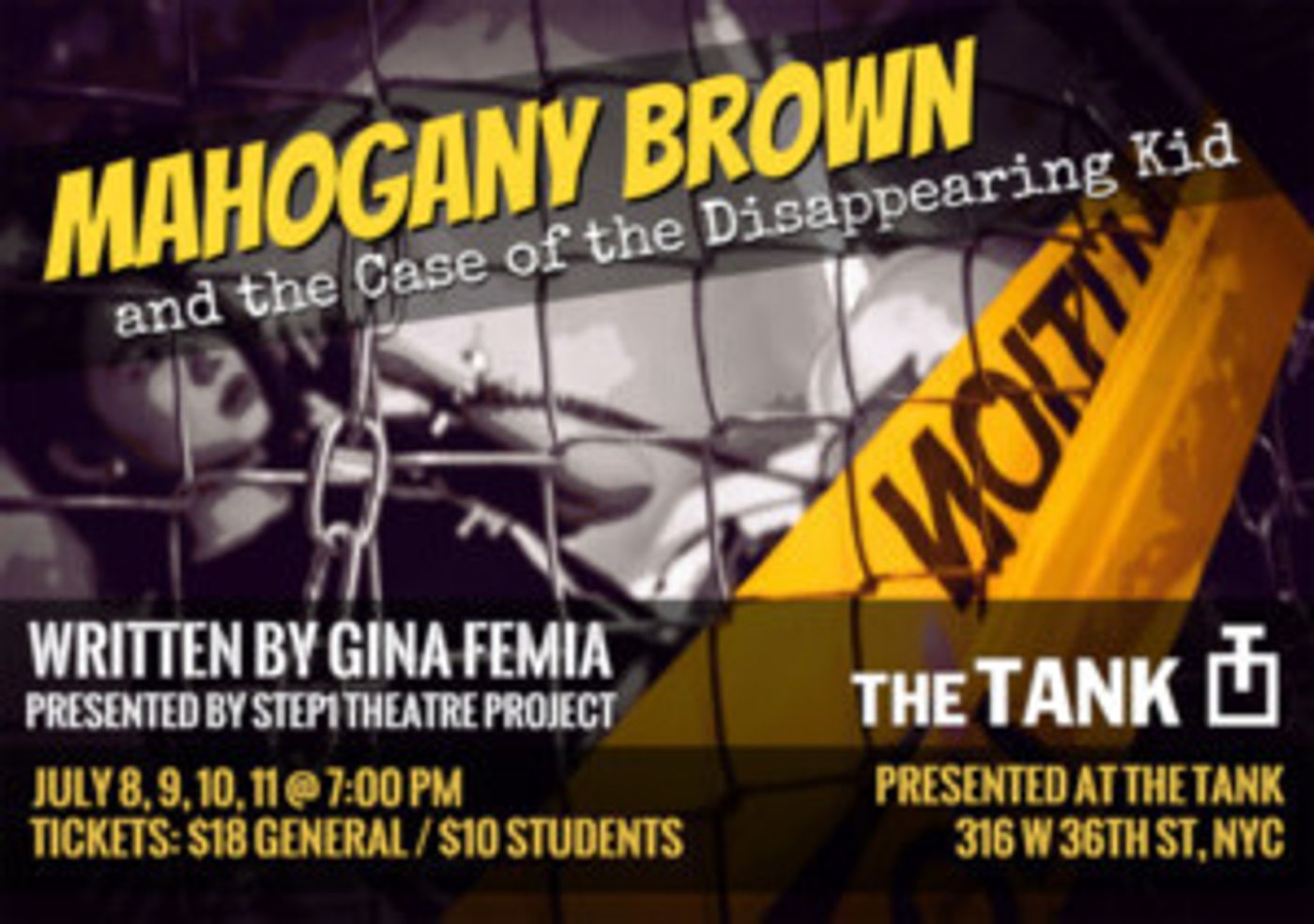 Step1 Theatre Project Present MAHOGANY BROWN AND THE CASE OF THE DISAPPEARING KID  Image