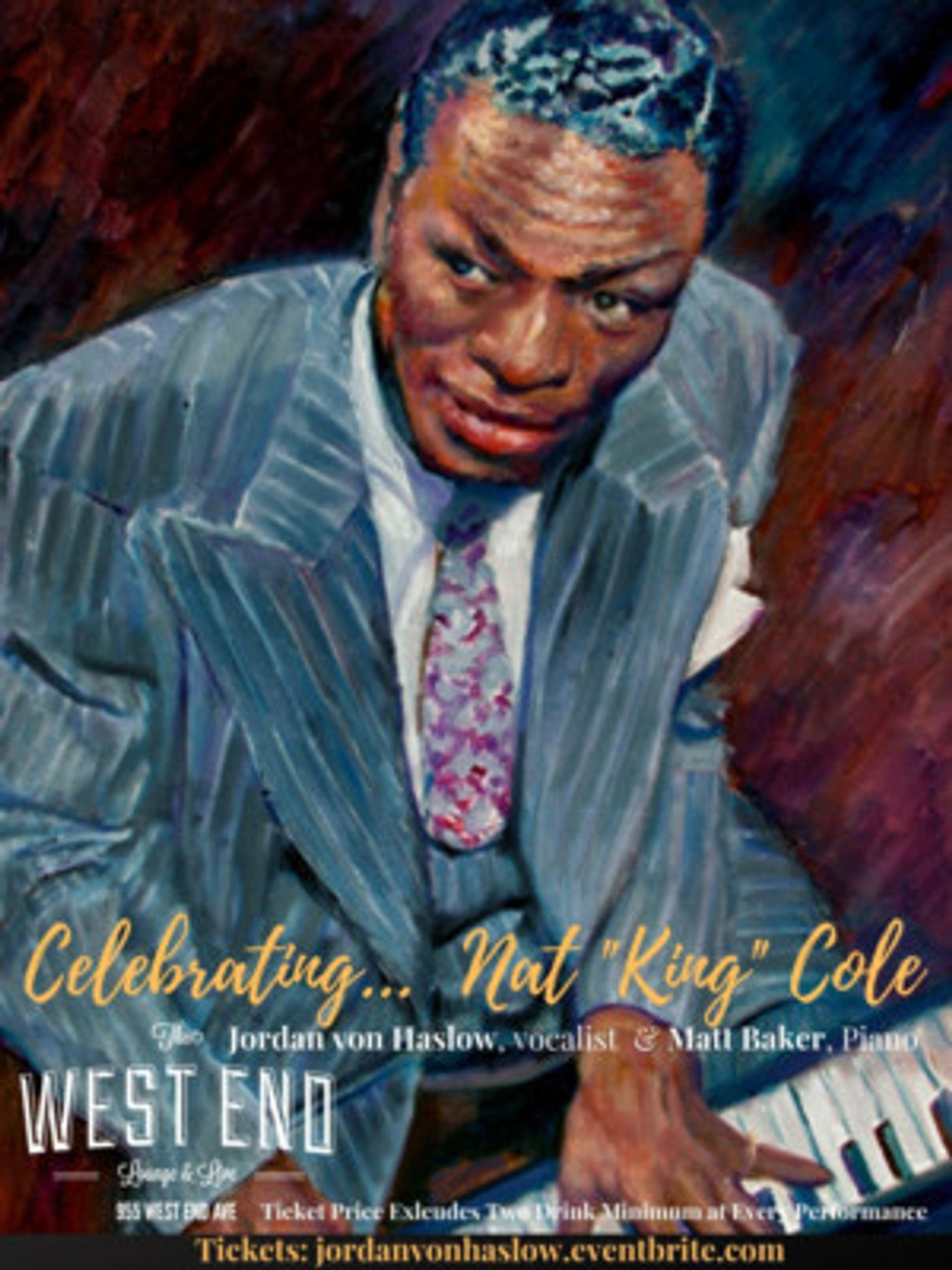CELEBRATING NAT KING COLE Bows At The West End Lounge, July 19  Image