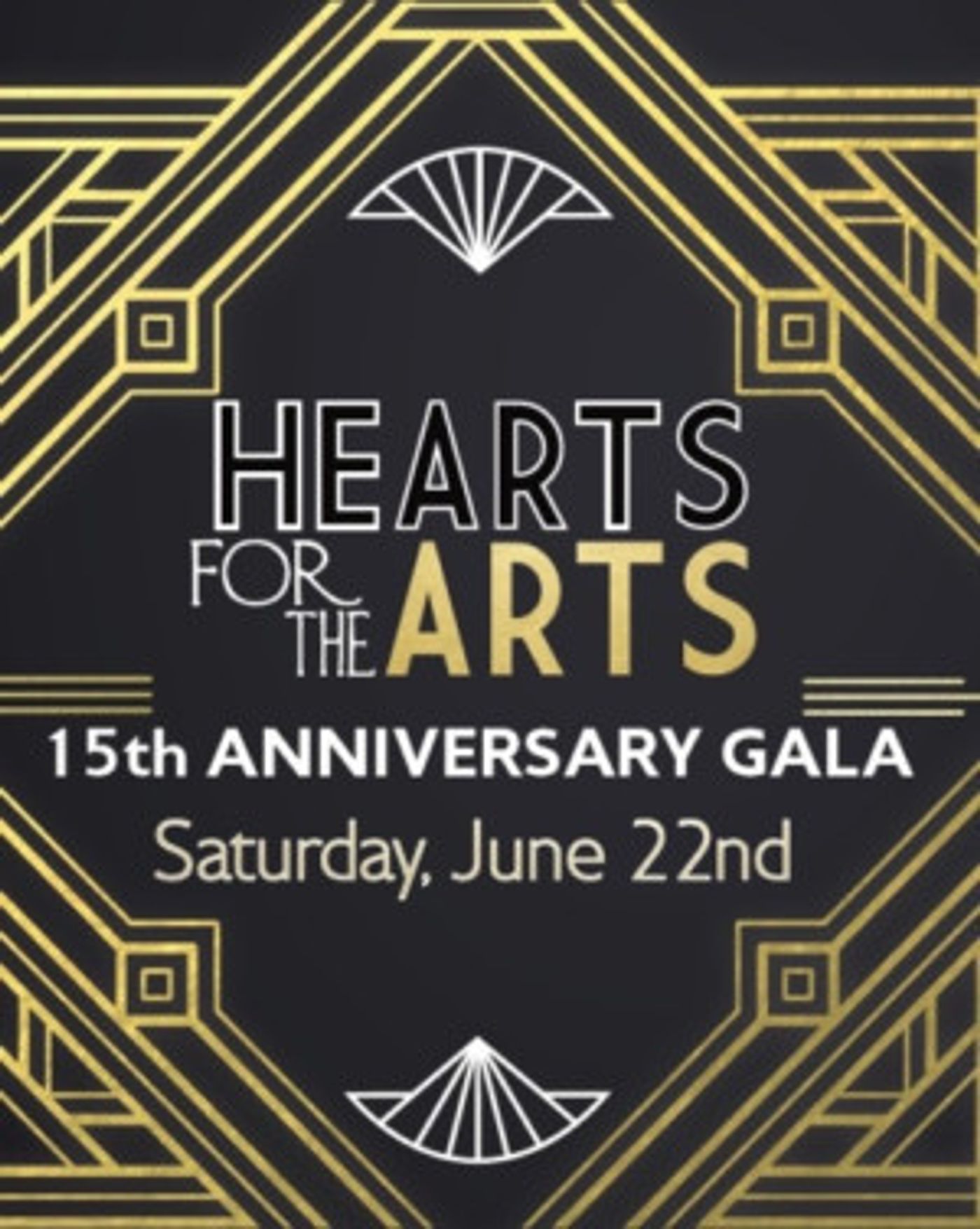 15th Anniversary HEARTS FOR THE ARTS Fundraiser Gala Announced  Image