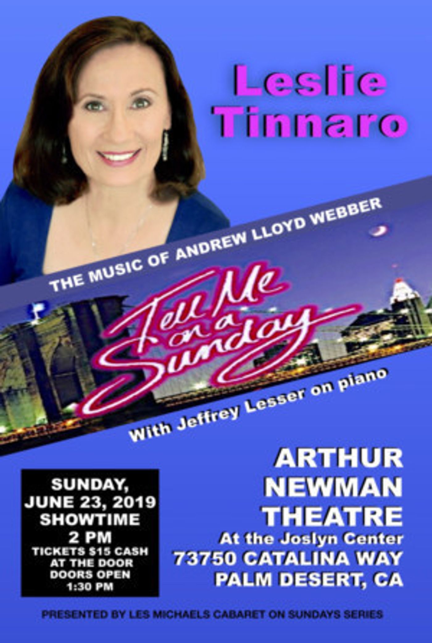 Leslie Tinnaro to Sing The Music Of Andrew Lloyd Webber  Image