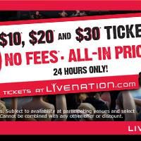 Additional Artists And Shows Added as Live Nation Extends No Free Prices Of $10…