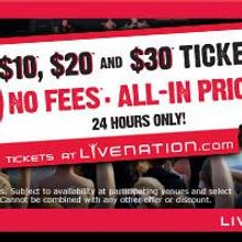 Additional Artists And Shows Added as Live Nation Extends No Free Prices Of $10…