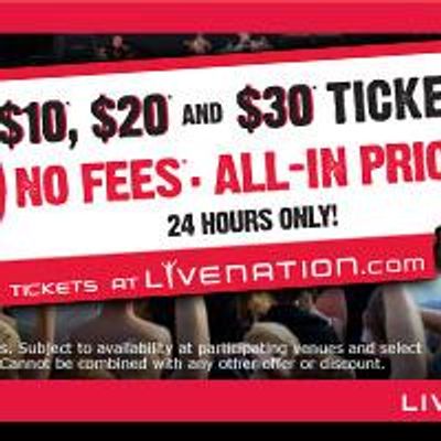 Additional Artists And Shows Added as Live Nation Extends No Free Prices Of $10, $20, $30