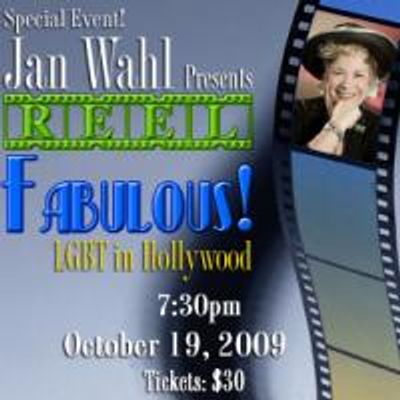 New Conservatory Theatre Center Presents JAN WAHL, REAL FABULOUS: LGBT IN HOLLYWOOD on 10/19