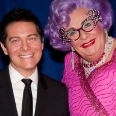 Photo Coverage: ALL ABOUT ME's Dame Edna & Michael Feinstein Meet the Press!