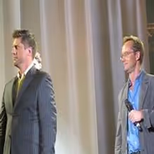 STAGE TUBE: Christopher Sieber and Michael Riedel Battle at Broadway Bares
