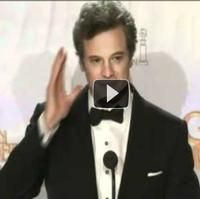 STAGE TUBE: Colin Firth at the Golden Globes