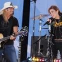 Photo Coverage: Miley Cyrus And Bret Michaels On GMA