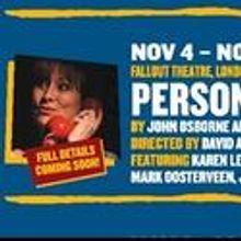 John Osborne and Anthony Creighton's PERSONAL ENEMY Makes US Premiere