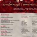 Eve Ensler Honored as Breakthrough Celebrates Ten Years of Promoting Human Rights