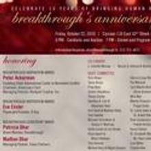 Eve Ensler Honored as Breakthrough Celebrates Ten Years of Promoting Human Rights