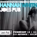 Joe's Pub Wecomes Hannah Whitney in Concert, 2/12