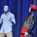 Photo Flash: Mark Ballas Visits Jabbawockeez' MUSIC