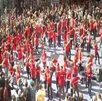 STAGE TUBE: GODSPELL Flash Mob in Times Square