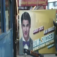 STAGE TUBE: Darren Criss, Beau Bridges' HOW TO SUCCEED Marquee Goes Up! Video