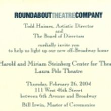 Inside the Roundabout Archives Day 8- LAURA PELS THEATRE